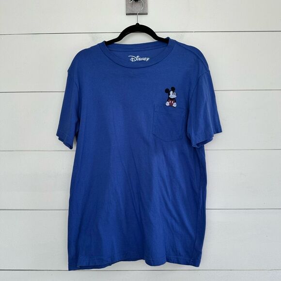 Disney Men’s Medium Blue Logo Graphic Tee Shirt - Picture 1 of 5